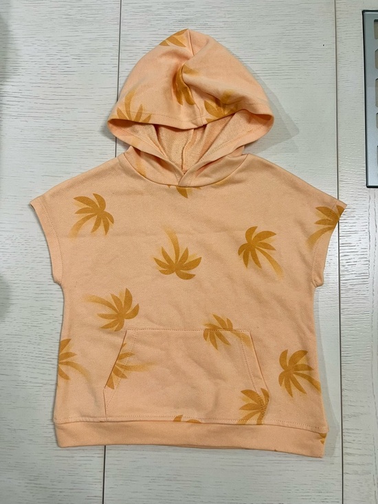 Grayson Mini Other - Grayson Mini Toddler Boys 3T Palm Tree Short Sleeve Hoodie Orange
